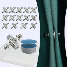 15 Pairs Curtain Magnets Closure, Curtain Weights Magnets Clips with Tack