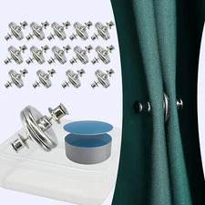 15 Pairs Curtain Magnets Closure, Curtain Weights Magnets Clips with Tack