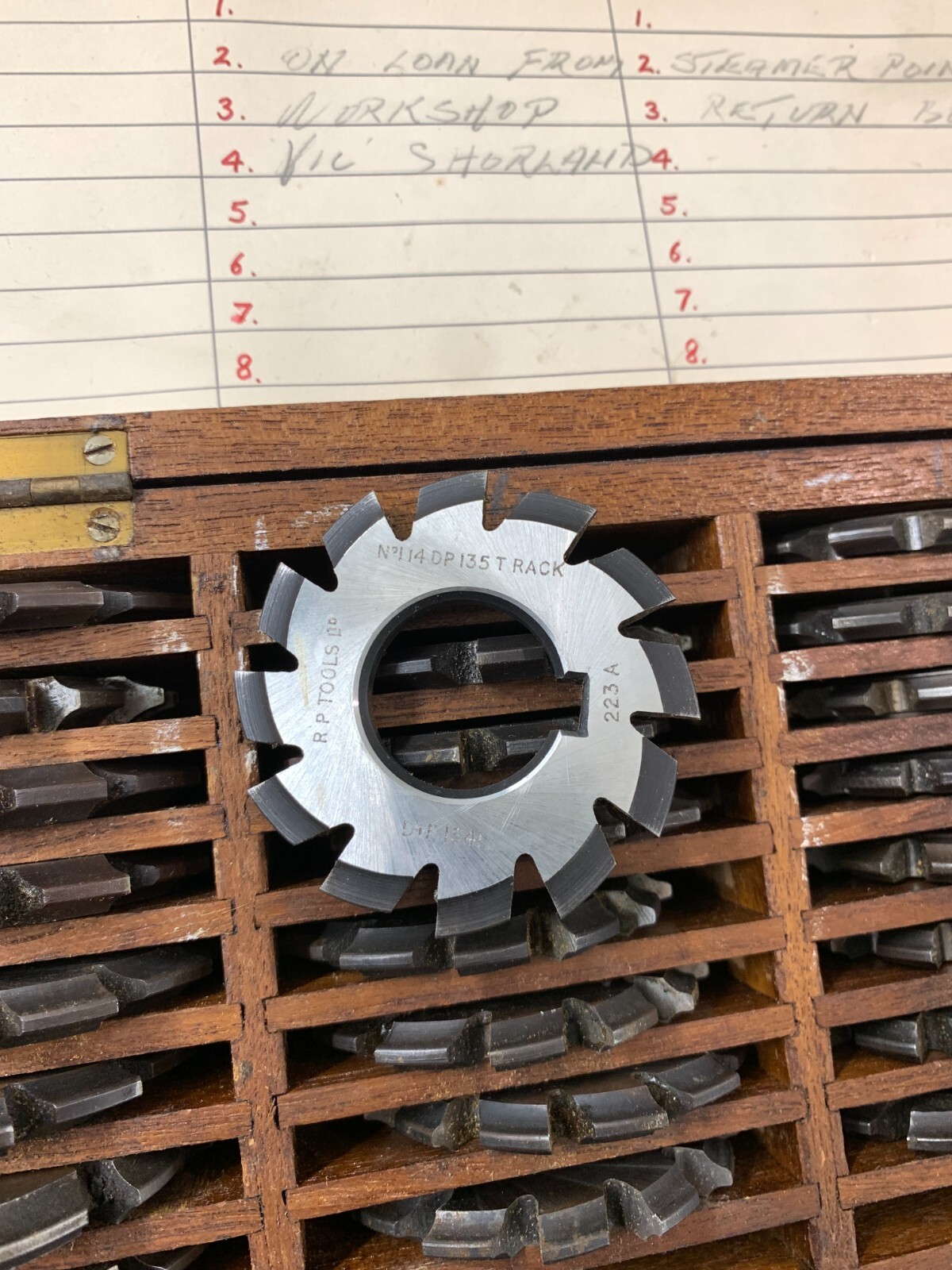 Complete set of 12, 14, 16 and 18 DP involute gear cutters British