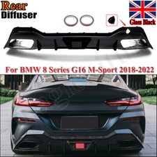 Glossy Black Rear Bumper Lip Diffuser For BMW 8 Series G16 M Sport 4-Door 2019+