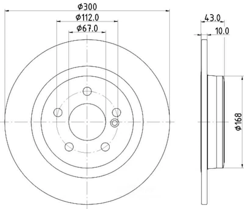 Base de rotor de freno de disco Hella-PAGID 355122871 Foto 2 de 4