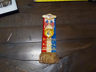 Frederick MD Patriotic Order Sons Of America P.O.S. of A. Washington Camp Ribbon
