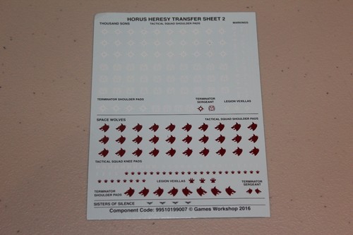 Warhammer and Warhammer 40k Decal Sheets - Multiple Factions / Armies - Picture 21 of 46