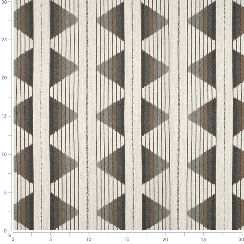 Byron Flannel & Brown Performance Geometric Woven Upholstery Fabric by the Yard - Picture 3 of 6