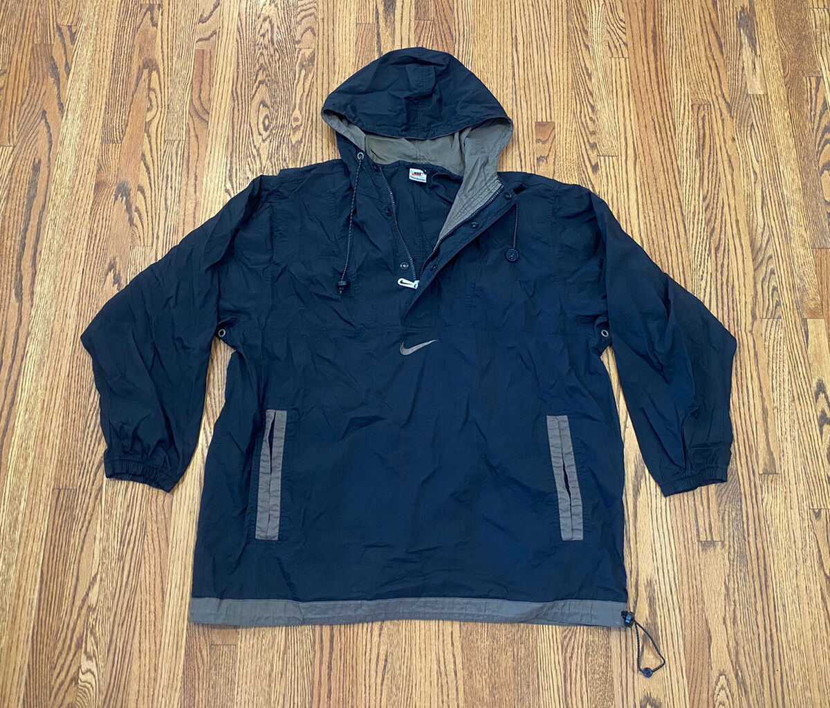 Nike Athletic Vintage 90s Center Swoosh Check Hooded Anorak Nike Athletic Vintage 90s Center Swoosh Check Hooded Anorak