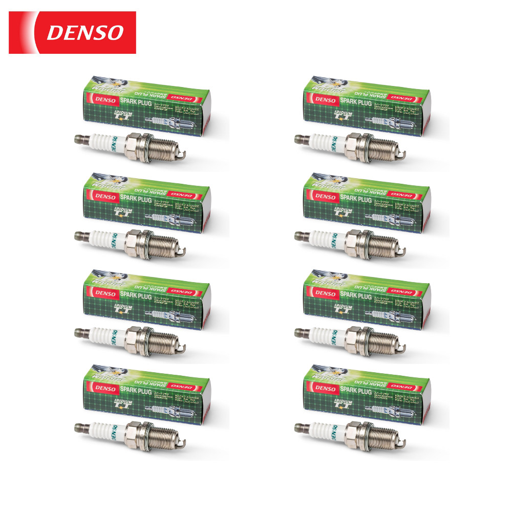 Set of 8 Denso Iridium TT Spark Plugs 4702 / IK20TT