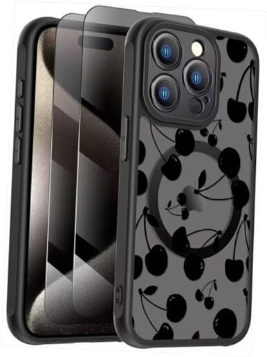 Magnetic for Case with Privacy Screen Protectors X2 - iPhone 15 Pro Cherry