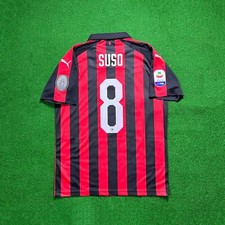 Suso 18/19 AC Milan Home Italy Serie A Puma Authentic Football Shirt Size M