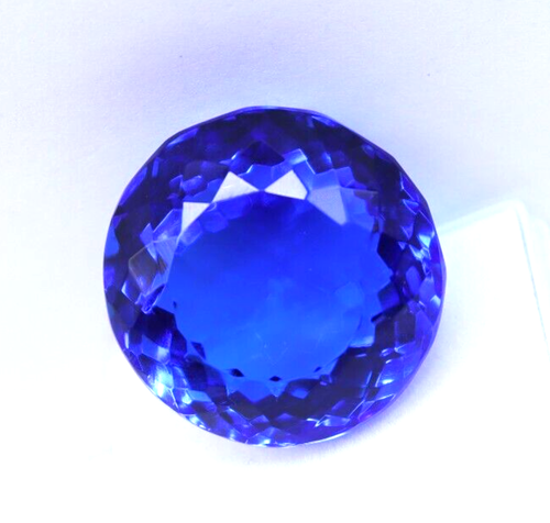 Topacio azul natural 107 quilates corte redondo brasileño raro certificado piedra preciosa suelta - Imagen 3 de 6