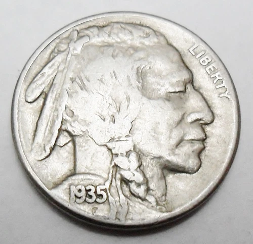 1935 P INDIAN HEAD "BUFFALO" NICKEL AVE CIRCULATED **FREE SHIPPING**