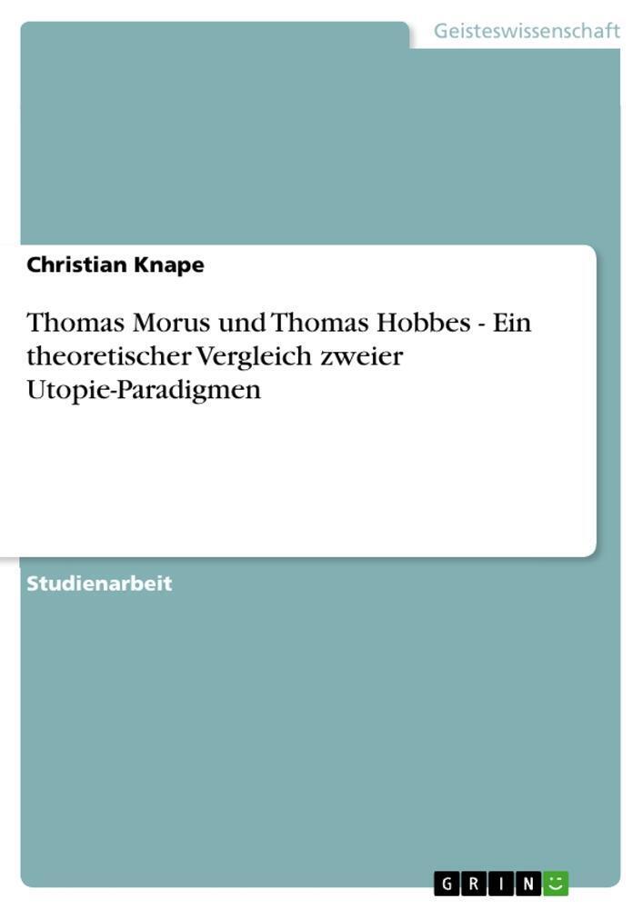 Thumbnail - Christian Knape | Thomas Morus Und Thomas Hobbes - Ein