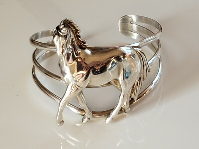 Vintage Carol Felley Sterling Horse Cuff Bracelet | eBay