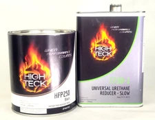 High Teck HFP250 GM 8555 Ebony Black Basecoat Paint Gallon & Slow Reducer