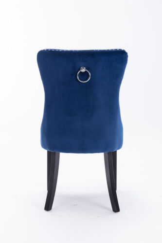 Velvet Upholstered Dining Chairs Set of 2 Button Tufted Leisure Bar Chairs NEW - Picture 146 of 149