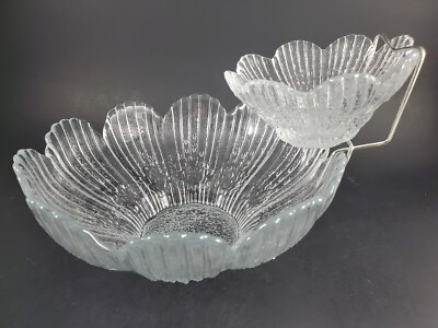 Vintage Lasisepat Mantsala Finland Art Glass Chip & Dip - Pertti Kallioinen