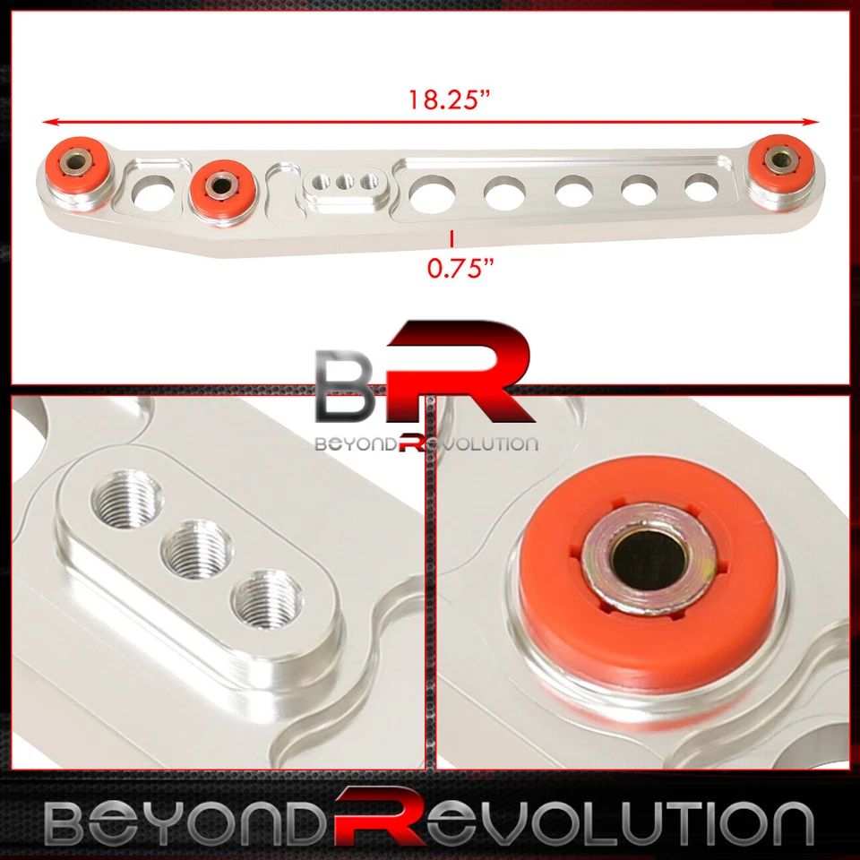 Brazo de control inferior plateado para suspensión CNC de aluminio Civic EJ EK 1996-2000 Foto 2 de 3