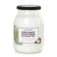 Organic COCONUT OIL by NUTRICRAFT™ unrefined, extra virgin, cold pressed