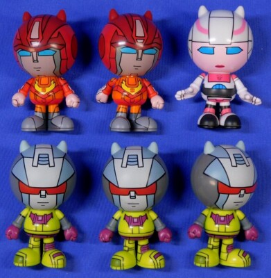 TRANSFORMERS MIGHTY JAXX LIL MAXX LOT OF 6 DEVASTATOR, HOT ROD, ARCEE