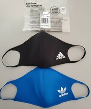 Genuine Adidas Black and Blue Combo Face Cloth Cover Adult Size LARGE - NEW