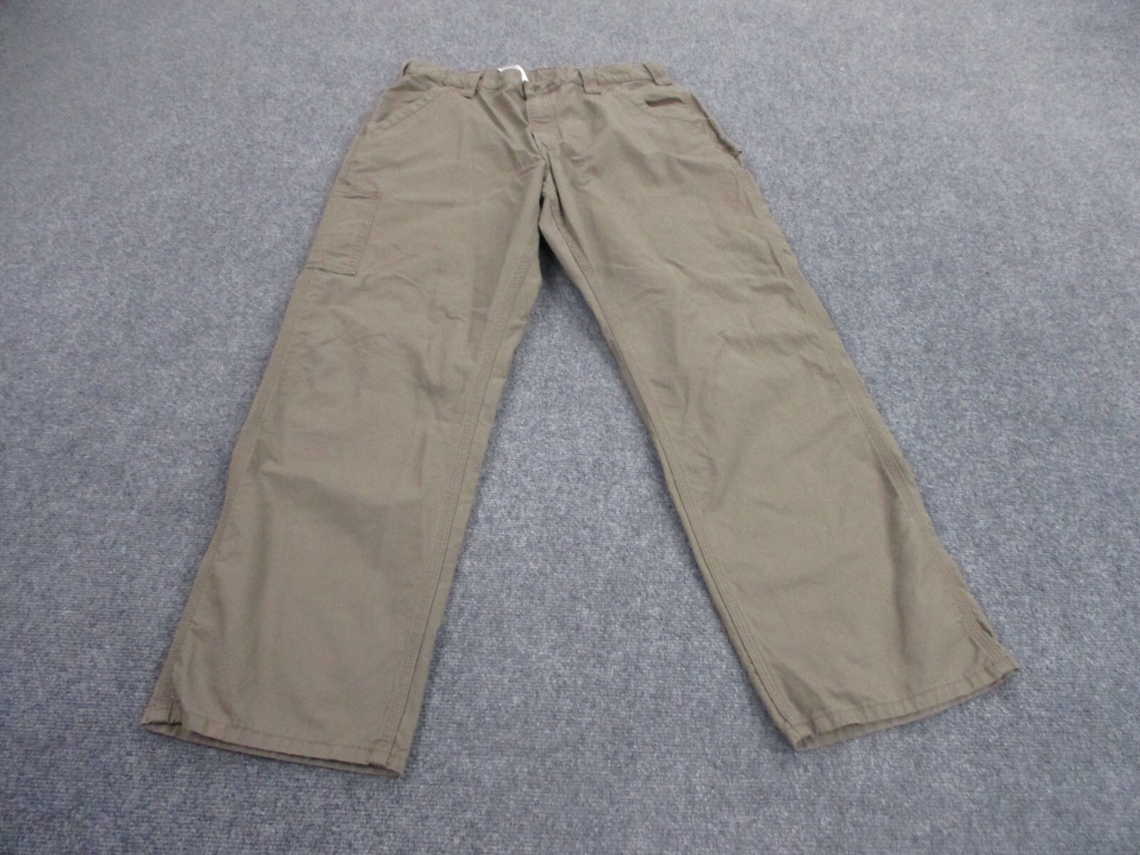 Carhartt Pants Adult 36 X 32 Beige Loose Straight Leg Work Casual Outdoors Mens