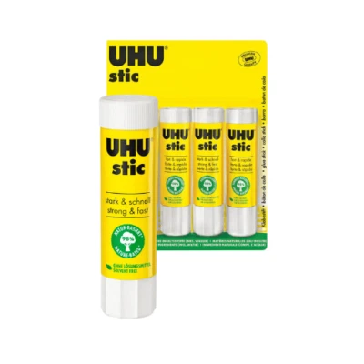 UHU 4 x 21g Klebestifte Klebestick für Papier Pappe Fotos Bastelkleber Kleber
