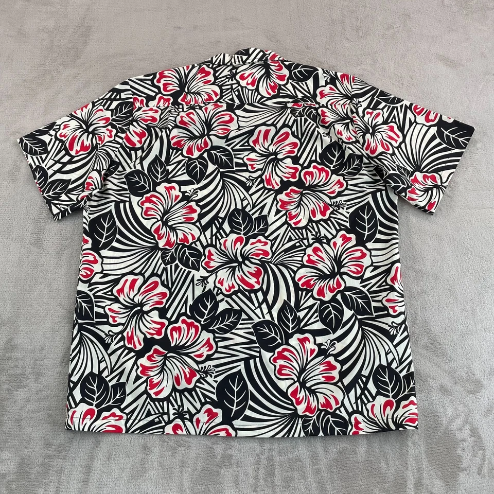 Camisa de campamento MAIKA'I Hawaiian Clothing Co. para hombre grande negra multi floral SS US NUEVA SIN ETIQUETAS Foto 4 de 4