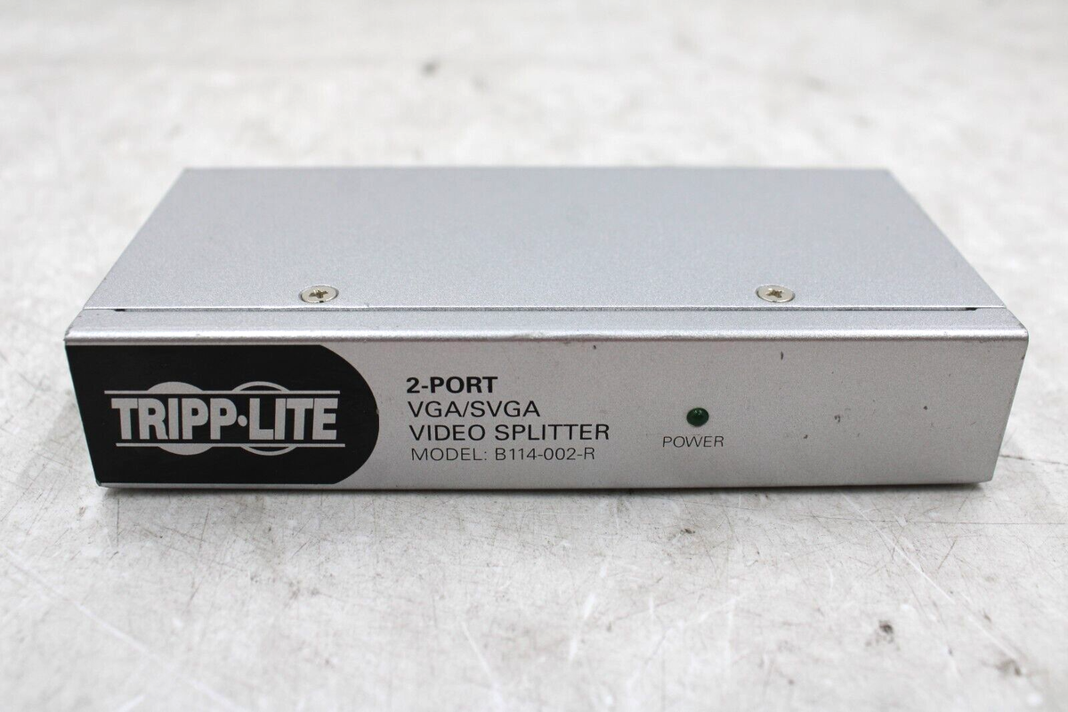 Tripp Lite B114-002-R 2-Port VGA/SVGA Video Splitter with Tripp Lite B114-002-R 2-Port VGA/SVGA Video Splitter with