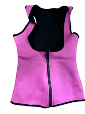 Women's Waist Trainer Vest Slim Pink Sauna Top Weight Loss Body Shaper Shirt XL