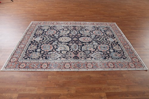 Antique Look Sultanabad Ziegler Turkish 5x7 Area Rug Navy Blue/ Red Hand-knotted - Picture 9 of 12