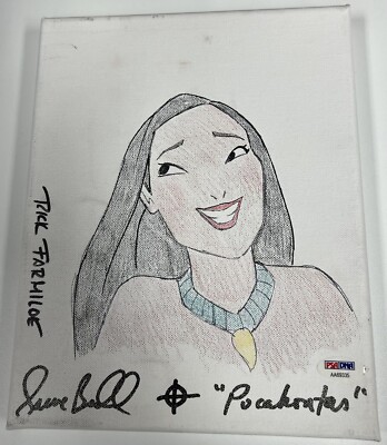 Pocahontas Hand Drawn By Disney Animator Rick Farmiloe Signed By Irene  Bedard