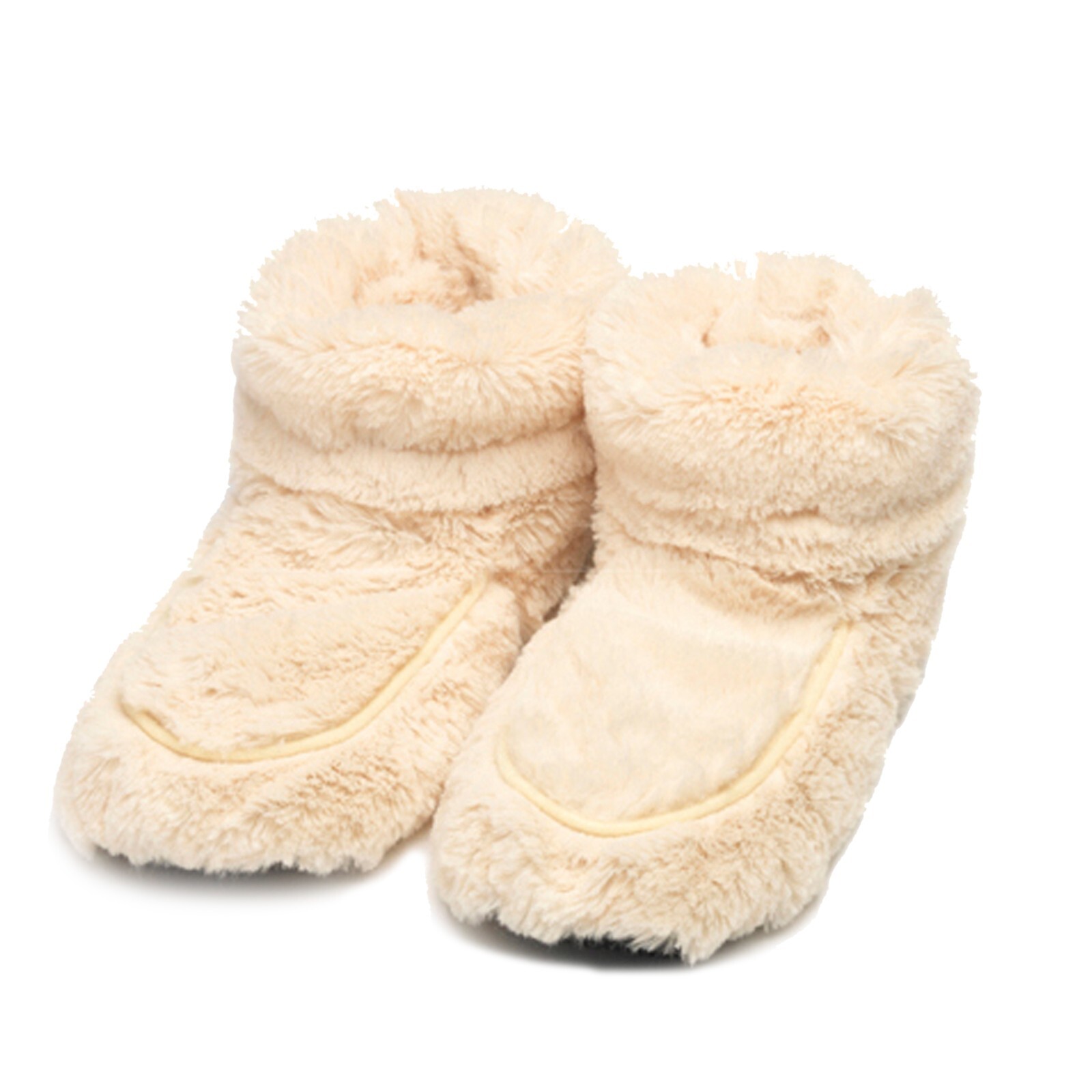 Warmies Microwavable Slipper Boots Lavender Scented One Size Cream