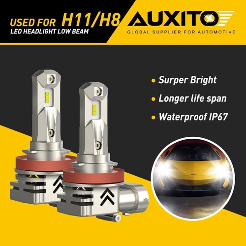 AUXITO H11 LED 6000K Low Headlight Beam Kit H8 Bulb 24000LM 52W High Power