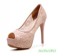 Chic Women High Heel Peep Toe Breathable Sandals Party Casual Dress Shoes Summer