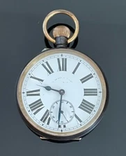 Antique Swiss Made 8 Day Goliath Pocket Watch West End Watch Company c.1900