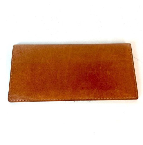 70s Yves Saint Laurent Wallet Bifold Clutch Sienna Cognac Amber Big Y Brown YSL - Picture 9 of 10