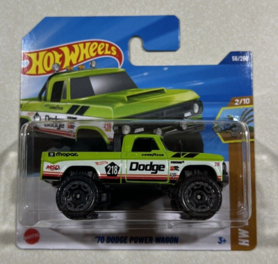 NEW 2025 HOT WHEELS C CASE '70 DODGE POWER WAGON LIME GREEN SHORT