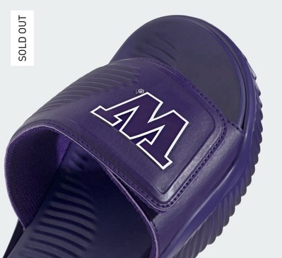 adidas Mens Alphabounce 2.0 Slides Sandals NCAA Washington University JI2517