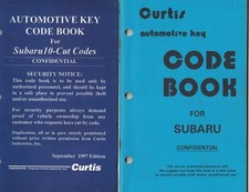CURTIS KEY CODE BOOKS FOR SUBARU-11/84 #20495...