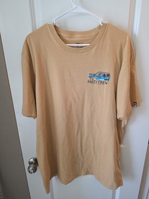Salty Crew T-Shirt Size 2XL Find Refuge In The Sea Bottle Brown Premium 