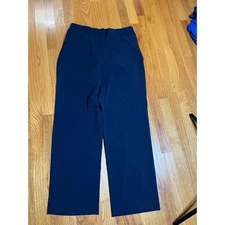 Counterparts Womens Navy Blue Wide Leg Dress Pants Size 12 Polyester Blend
