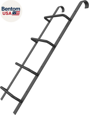 4-Rung Window Well Ladder, Heavy Duty Steel Basement Egress Ladder, Fire Escape