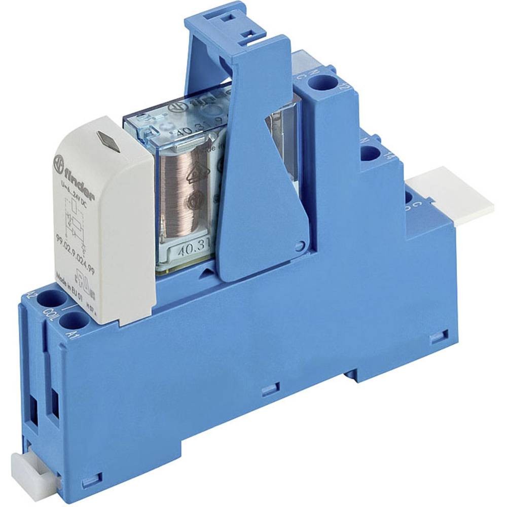 Interface relais 24 V/DC 10A Finder 48.31.9.024.5050 à contact inverseur RT