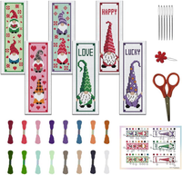 6 Set Kreuzstich Lesezeichen Set, Diy Lesezeichen AnfäNger Stickset Mit Anleitun