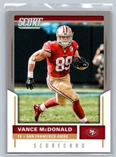 Vance McDonald 104 2017 Score Scorecard San Francisco 49ers Card