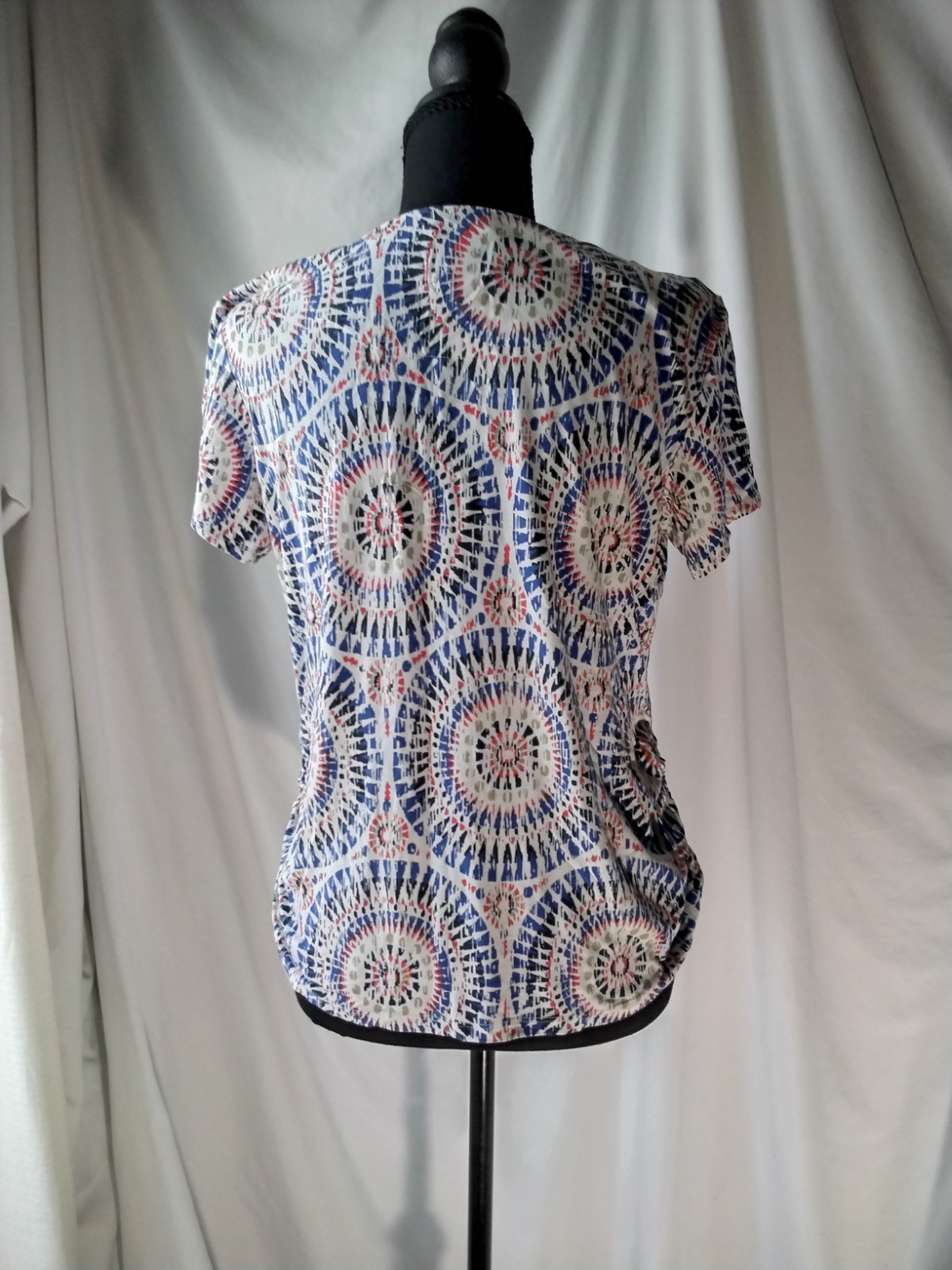 Ruby Rd. Multicolor Beaded Geometric Blouse Short… - image 4