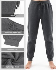 Boys Fleece Sweatpants Youth Joggers & Open Bottom Athletic Pants Pack of 2