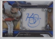 2016 Topps Strata Auto Blue 32/99 Henry Owens #SA-HOW Auto v1x