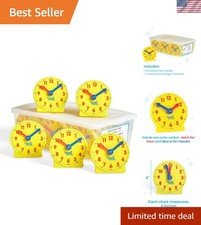 Educational Mini Geared Clocks Set of 24 - Hands-On Time Learning for Kids