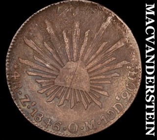Mexico: 1846 Zs;OM Four Reales Semi key Better Date No Reserve #N2034