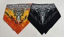Lot of 2 Iron Horse Saloon Biketoberfest 2005 Biker Bandanas Handkerchiefs